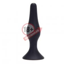 Крупная чёрная анальная пробка из силикона ANAL BOTTLE PLUG SILICONE EXTRALARGE - 15,5 см.