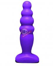 Фиолетовый анальный стимулятор Small Bubble Plug - 11 см.