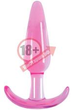 Гладкая розовая анальная пробка Jelly Rancher T-Plug Smooth - 10,9 см.
