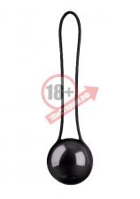 Черный вагинальный шарик Pleasure Ball Deluxe