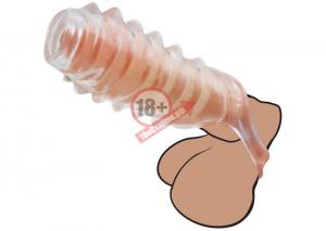 Открытая насадка на член Adam Male Toys The Tug CyberSkin Stroker