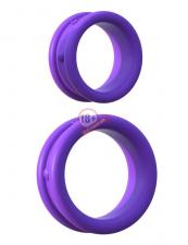 Набор из двух фиолетовых эрекцонных колец Max Width Silicone Rings