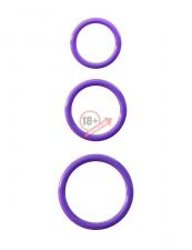 Набор из трех эрекционных колец Silicone 3-Ring Stamina Set