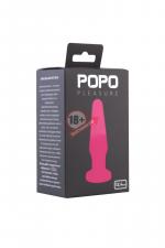 Розовая анальная втулка с закруглённой головкой POPO Pleasure - 12,4 см.