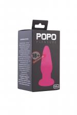 Розовая анальная втулка из эластомера POPO Pleasure - 13,6 см.