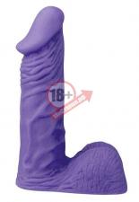Фиолетовый стимулятор-фаллос XSKIN 6 PVC DONG - 15 см.