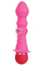 Розовый вибромассажер для анальной стимуляции PURRFECT SILICONE ANAL VIBRATOR PINK - 12,7 см.