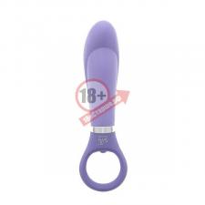 Фиолетовый анальный вибромассажёр GOOD VIBES RING-G BULBED - 15,5 см.