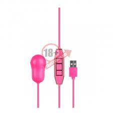 Розовый вибростимулятор с питанием от USB LET US-B 10 RHYTHMS BULLET LARGE PINK