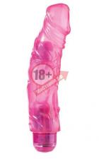 Розовый гелевый вибромассажёр JELLY JOY 7INCH 10 RHYTHMS PINK - 17,5 см.