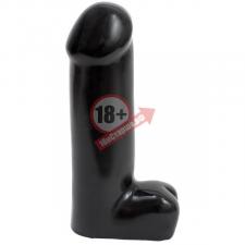 Большой черный фаллоимитатор Giant Cock With Balls - 28 см.