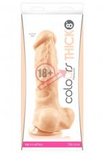 Большой фаллоимитатор Colours Pleasures Thick 8" Dildo - 23,8 см.