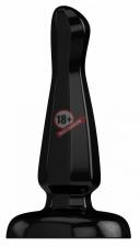 Чёрный анальный стимулятор Bottom Line 6" Model 3 Rubber Black - 15,5 см.