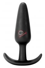 Чёрная анальная втулка The Cork Medium - 12,4 см.