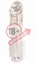 Прозрачная насадка на пенис Penis Silicone Sleeve - 14 см.