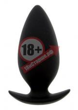 Чёрная анальная пробка BOOTYFUL ANAL PLUG MEDIUM BLACK - 9,8 см.