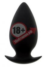 Большая чёрная анальная пробка BOOTYFUL ANAL PLUG LARGE BLACK - 10 см.
