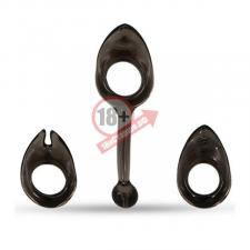 Набор из 3 дымчатых эрекционных колец MENZSTUFF EXPANDABLE COCKRING SET