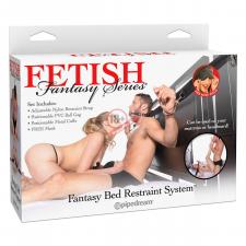 Набор для фиксации с металлическими наручниками и кляпом Fantasy Bed Restraint System