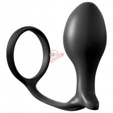 Эрекционное кольцо Ass-Gasm Cockring Advanced Plug с анальной пробкой