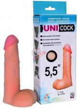 Фаллическая насадка Харнесс UNICOCK 5,5" - 17 см.