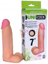 Фаллическая насадка Харнесс UNICOCK 7" - 19 см.