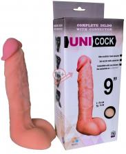 Фаллическая насадка Харнесс UNICOCK 9" - 24 см.