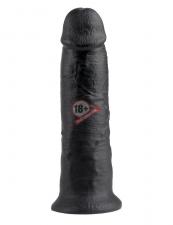 Чёрный фаллос-гигант 10" Cock - 25,4 см.