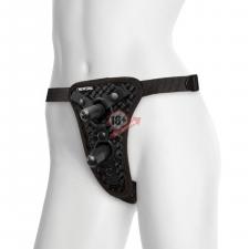 Трусики с двумя плагами Double Penetration Velvet Harness with 2 plug