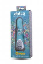 Голубой мини-вибратор Dolce Owen - 12,5 см.