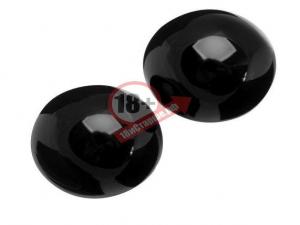 Чёрные вагинальные шарики из стекла Sexus Glass