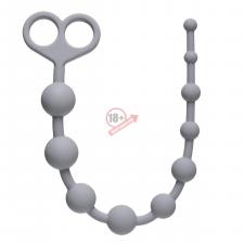 Серая анальная цепочка Orgasm Beads - 33,5 см.