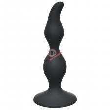 Чёрная анальная пробка Curved Anal Plug Black - 12,5 см.
