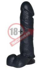 Чёрный фаллоимитатор на присоске Sitabella - 18,9 см.