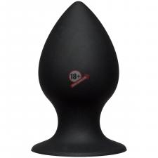 Малая чёрная анальная пробка Kink Ace Silicone Plug 3" - 8,26 см.