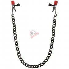 Зажимы для сосков Kink Nipple Clips with Heavy Chain and Silicone Tips