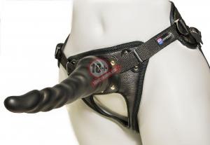 Насадка-фаллоимитатор на кожаных трусиках Harness Ultra Realistic 6,5" - 18,5 см.