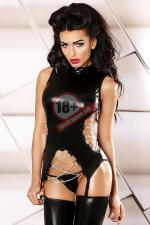 Корсаж из ткани с эффектом мокрого блеска Intense body
