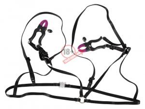 Декоративный бюстгальтер с зажимами на соски Bra with silicone nipple clamps