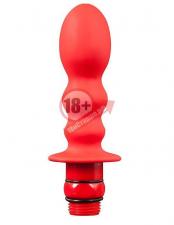 Красная фигурная насадка для душа HYDROBLAST 4INCH BUTTPLUG SHAPE DOUCHE