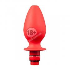 Красная насадка для душа HYDROBLAST 4INCH BUTTPLUG SHAPE DOUCHE - 10,2 см.