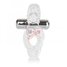 Прозрачное эрекционное кольцо с вибропулей Wireless Passion Enhancer