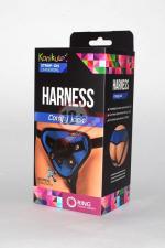 Сине-чёрные трусики-джоки Kanikule Strap-on Harness universal Comfy Jock с плугом и кольцами