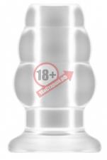 Прозрачная анальная пробка с тоннелем №50 Medium Hollow Tunnel Butt Plug 4 Inch - 10,2 см.