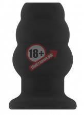 Чёрная анальная пробка с тоннелем №51 Large Hollow Tunnel Butt Plug 5 Inch - 12,7 см.