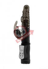 Дымчатый вибратор Vibrating Rabbit с клиторальным отростком - 22 см.
