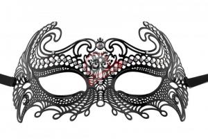 Чёрная металлическая маска Sea Goddes Masquerade Mask