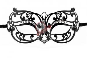 Чёрная маска со стразами Tribal Masquerade Mask