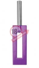 Фиолетовая шлёпалка Leather Gap Paddle - 35 см.
