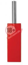 Красная прямоугольная шлёпалка Leather Paddle - 35 см.